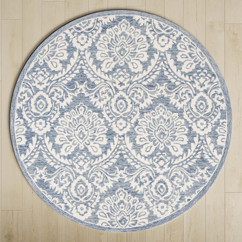 Tansy Wool Oriental Indoor Rug, Round 4'