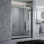 48" W x 72" H  Bright Chrome Sliding Shower Door Clear Glass