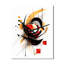 Horloge murale abstraite rouge et noire Symphony V-1569018678