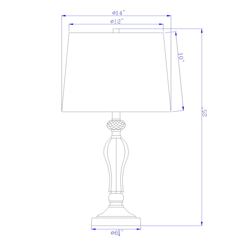 Ensemble de lampes de table en laiton antique 25 po Dekotah
