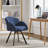  Flower-shaped Swivel Chenille Accent Armchair-1264712850