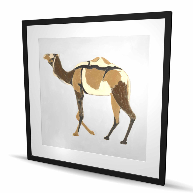 Dromadaire rétro | Animaux d'Afrique, H 36 po x l 36 po, Noir