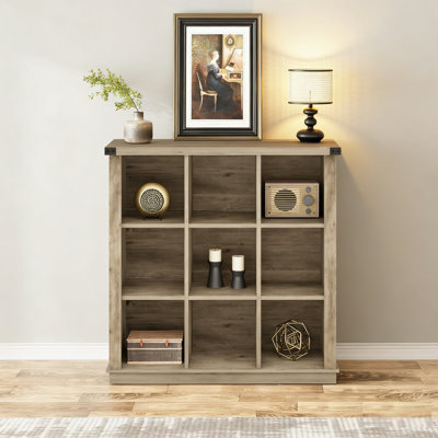 Bibliothèque en bois à 9 cubes, organisateur de rangement de ferme à 3 niveaux, vitrine minimaliste pour salon, chambre à coucher, bureau à domicile