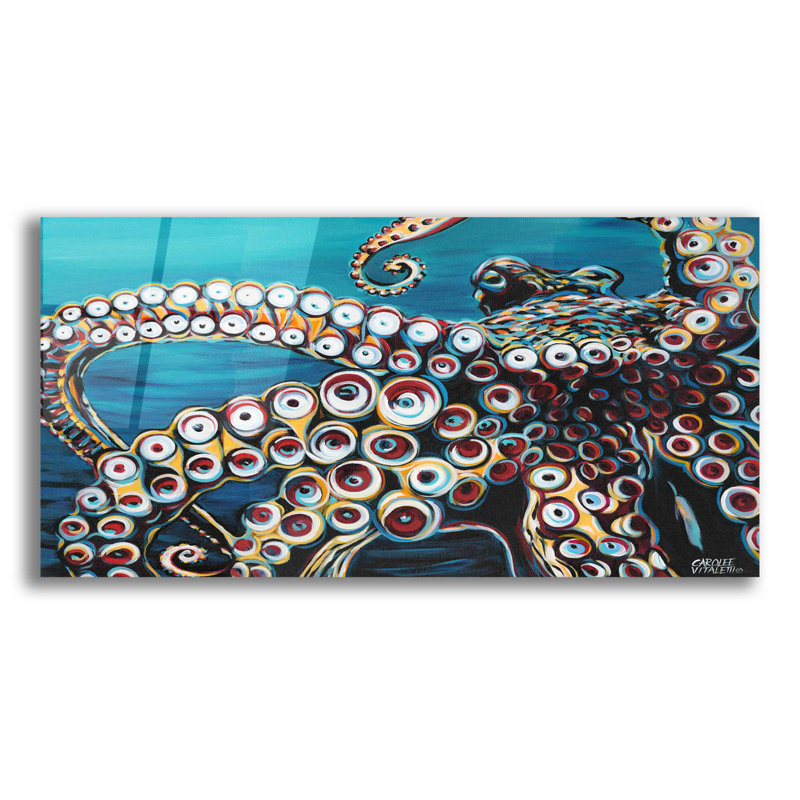 «Wild Octopus I» par Carolee Vitaletti - impression sans cadre, H 12 po x l 24 po x P 0,2 po