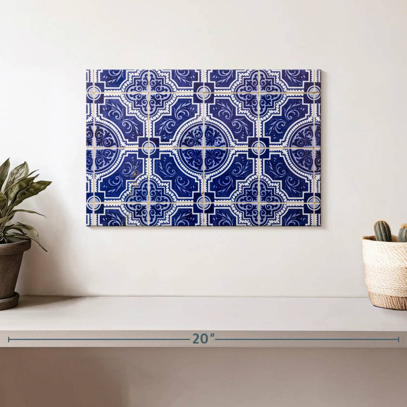 Carreaux de sol bleu Avery Porto, H 8 po x l 12 po