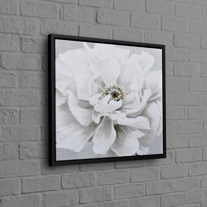 Art de toile blanche pour décors modernes avec une décoration murale florale idéale comme cadeau de mariage personnalisé