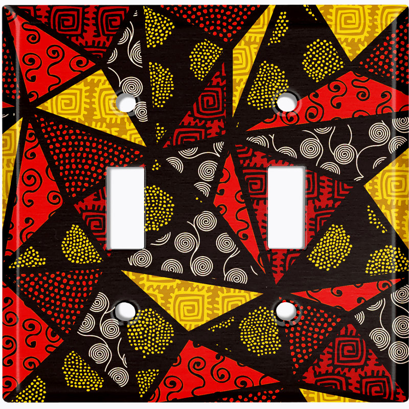 Patterned 2 - Gang Toggle Light Switch Standard Wall Plate