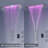 35”L x 12”W Flush-Mount LED Bluetooth Music Rainfall Shower System with Smart Touch Screen Display-114357215