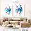 Blue Octopus Splash sur impression sur toile-969174807