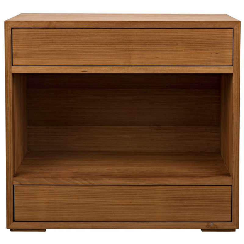 Solid Wood 2 - Drawer End Table