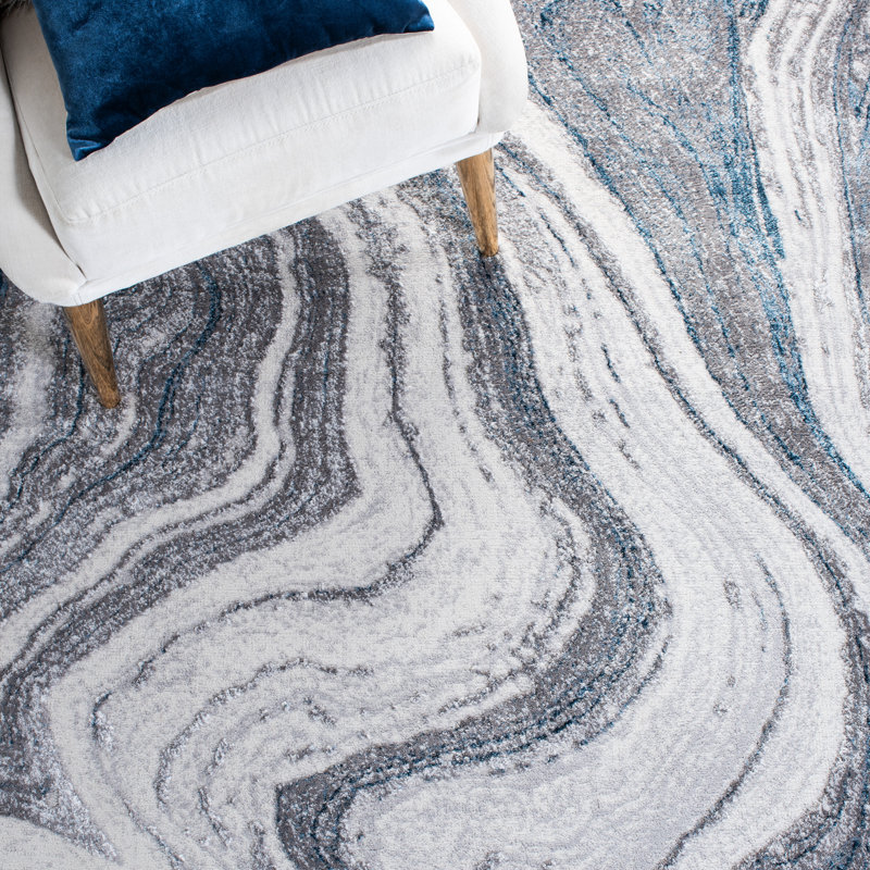 Aimon Abstract Area Rug, Rectangle 91 x 152 cm