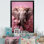 «Pink Romantic Blooms Elephant II», reproduction sur toile