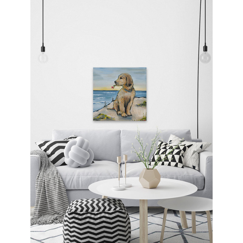 " Romantic Dog " by Parvez Taj, 12" H x 12" W x 1.5" D