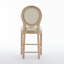 Ensemble de 2 tabourets de bar en bois massif - style campagnard classique avec sièges rembourrés, structure en bois robuste pour la cuisine, le bar à la maison, le restaurant | Conception intemporelle