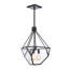 3-Light 21" Architectural Glass Chandelier