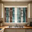 Kbndieu 2D Printed Kitchen Curtain Short Panels Washable Decorative Window Curtains for Kitchen