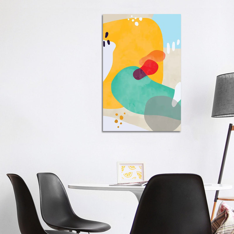 Organic Modern Bold Shapes - Wrapped Canvas Painting - Wrapped Canvas Painting, 101.6 cm H x 66.04 cm W