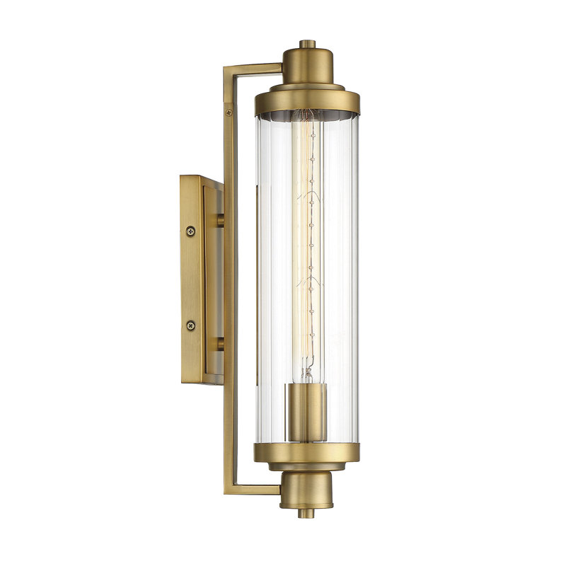 Fonzo 1 - Light Dimmable Flush Mounted Sconce in Warm Brass, Warm Brass