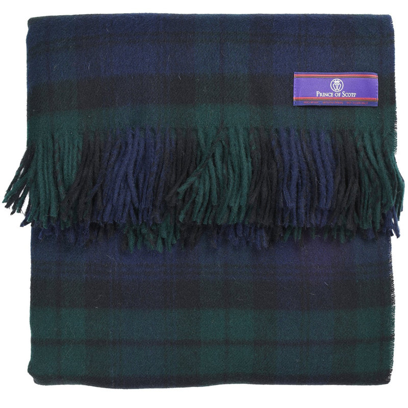 Jeté en laine highland merino, Montre noire