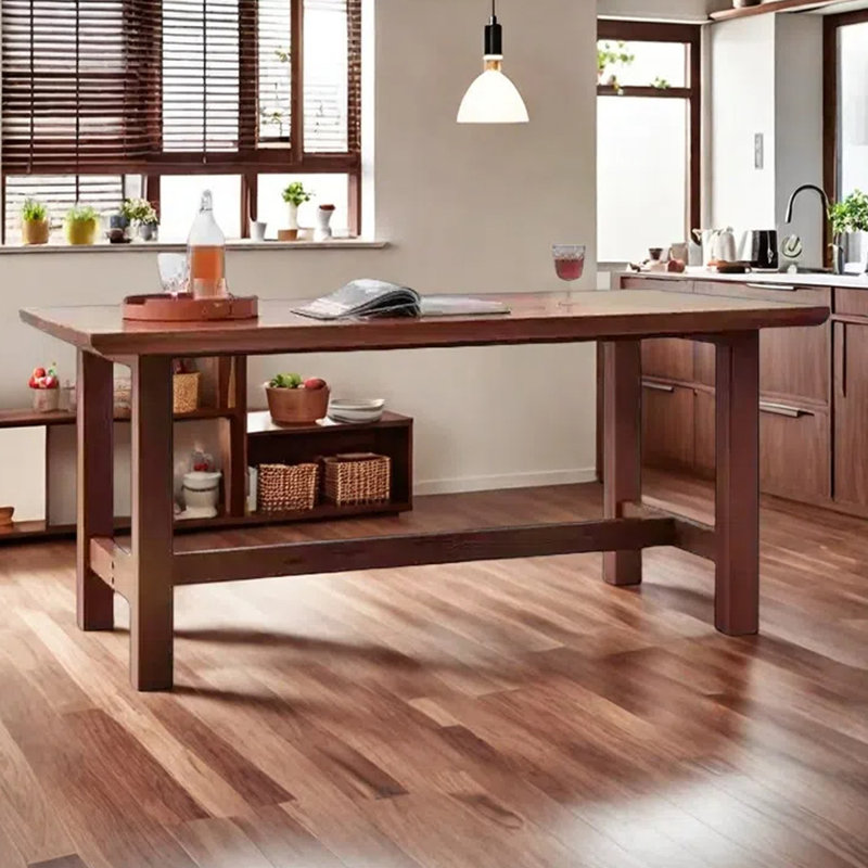 Modern wide dining table, 29.53"H x 78.74"L x 35.43"W