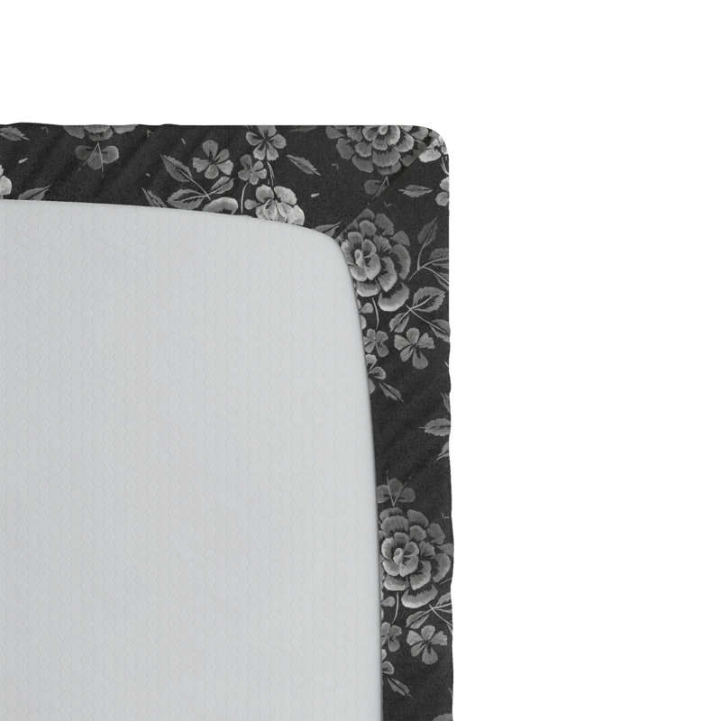 Drap-housse à motif floral Ambesonne, Gris foncé / motif floral 1, Drap-housse grand