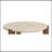 Leonardo Travertine Top & Dark Oak Coffee Table-749116512