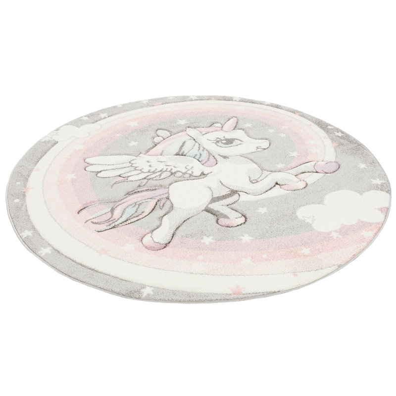 Round Mireya Flatweave Area Rug, Round 200cm