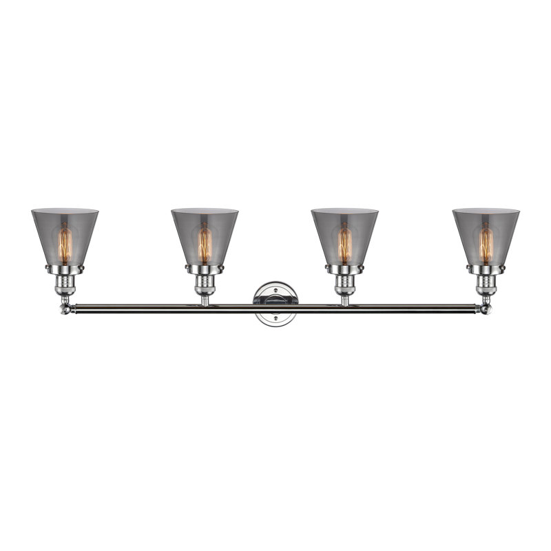 Shauna 4 - Light Vanity Light, LED, Plated Smoke, Polished Chrome
