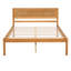 Structure de lit plateforme pleine grandeur avec tête de lit - support de lattes en bois de chêne, aucun sommier nécessaire, lit de chambre à coucher moderne-326455284