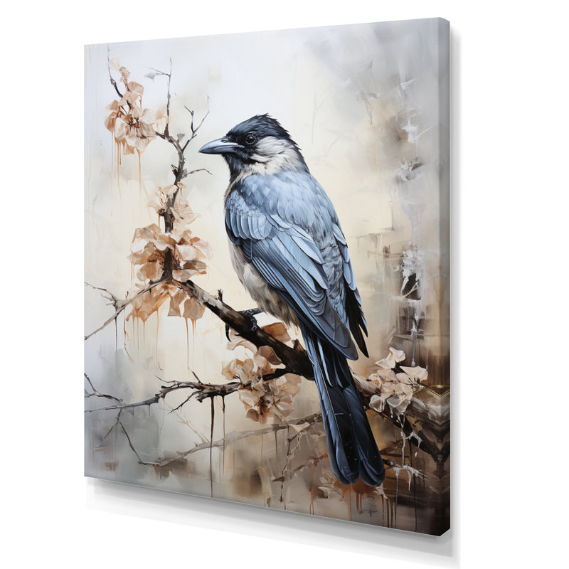 «Assemgul Crow Majestic», impression monochrome sur toile, H 40 po x l 30 po x P 1,5 po, Toile tendue
