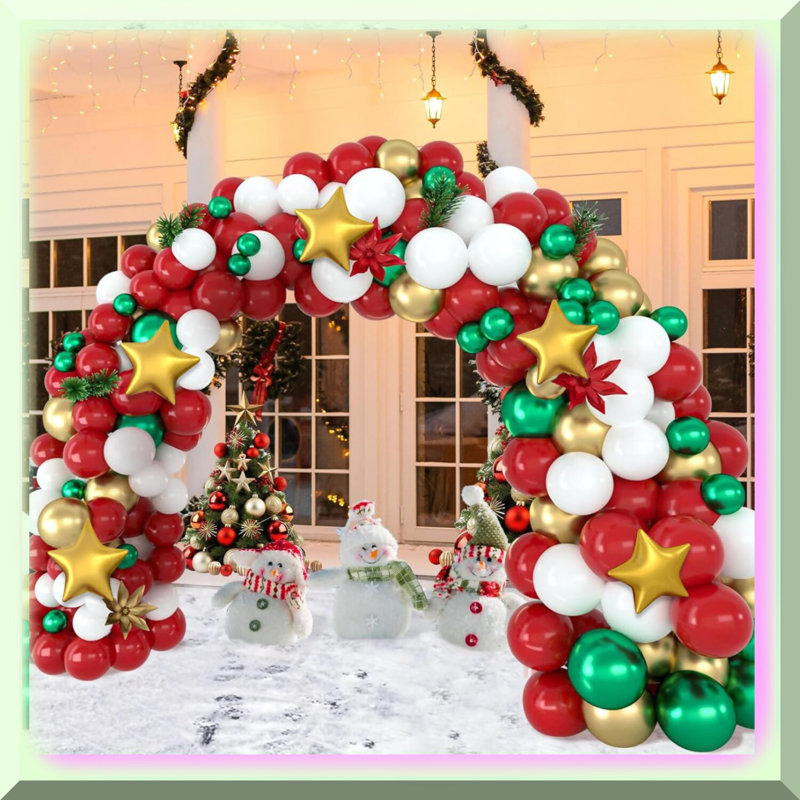 Festive Candy Cane Balloon Garland Kit 155pcs