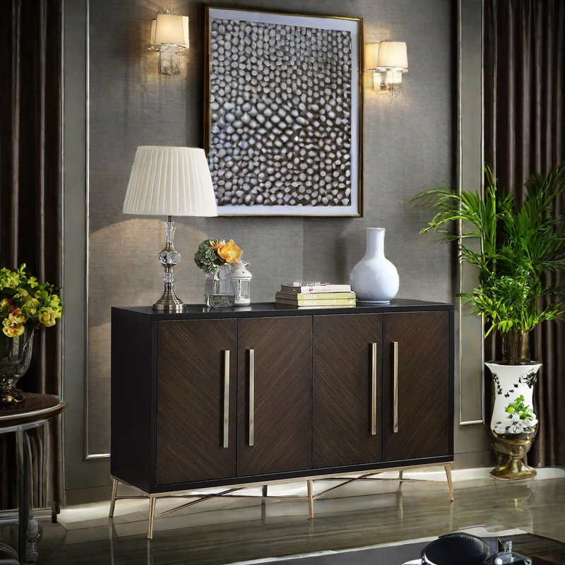 Buffet moderne simple en acier inoxydable