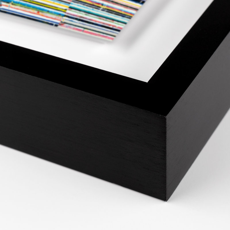 Dash #9 Painting by Brad Ellis, 24" H x 20" W x 1.5" D, Black