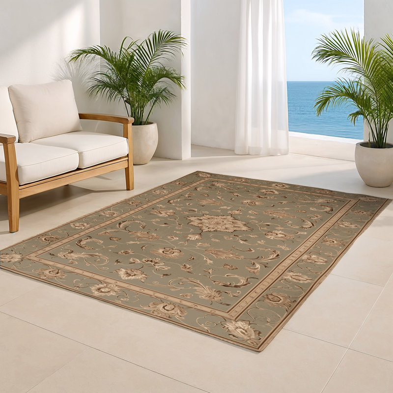 Tapis d'intérieur et d'extérieur brun français, Rectangulaire 8 pi x 10 pi