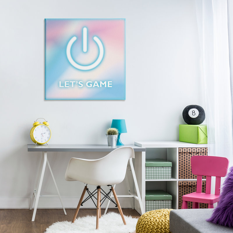 Toile pastel «Symbole du jeu», design par Yass Naffas Designs, H 30 po x l 30 po