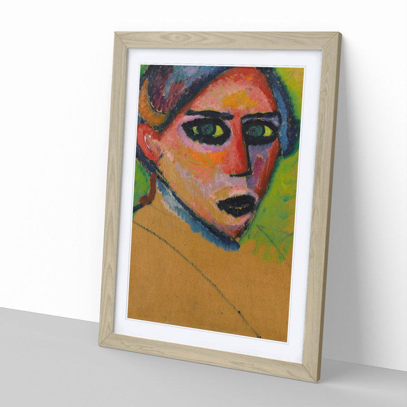 Portrait of a Woman Vol.5 by Alexej Von Jawlensky - Picture Frame Painting, Oak Framed, 36cm H x 27cm W x 2cm D