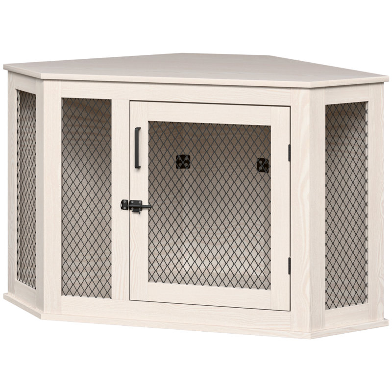 Caisse pour chien Bromborough, H 26,4 po x l 44 po x P 23,6 po, Blanc