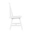 2 chaises d'appoint à finition blanche, de style bois, pour des chaises de salle à manger agréables