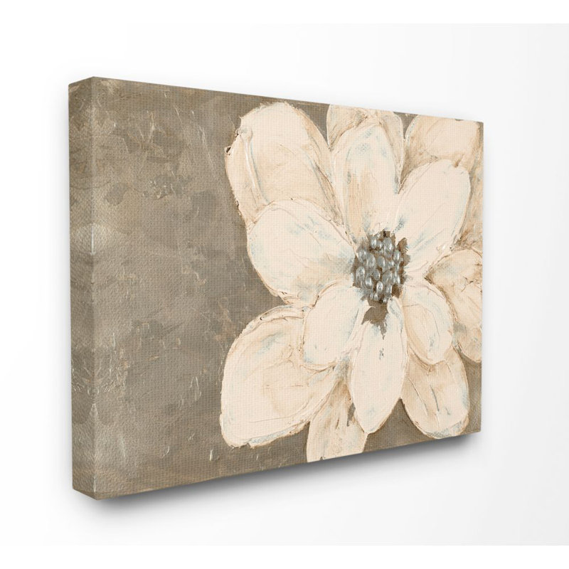« abstract fleur collage painting », impression sur toile, Toile tendue, H 16 po x l 20 po x P 1,5 po