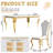 Modern 70" Marble Dining Table Set, Elegant White Faux Marble Top And Stainless Steel Legs, High-Back Petal Design Pu Leather Chairs-187730765-187730762