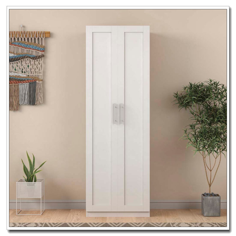 Armoire haute avec portes et tablettes