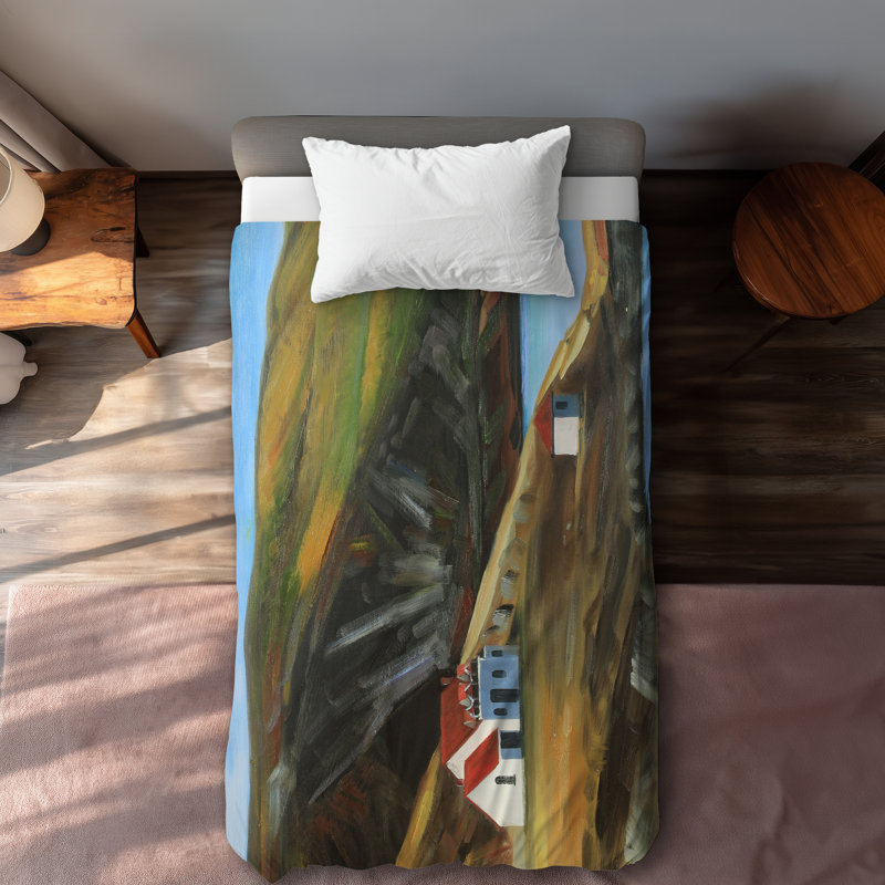 Scottish Valley Rustic Brown Duvet Cover | Home Decor