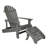 Anette Outdoor Adirondack Chair With Ottoman-910188980