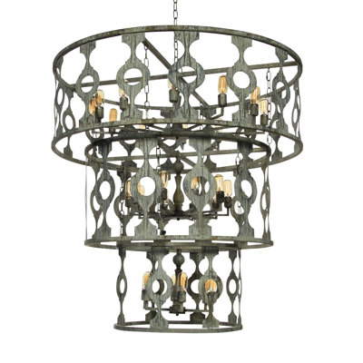 Lustre à niveaux unique à 24 lumières Bosporus