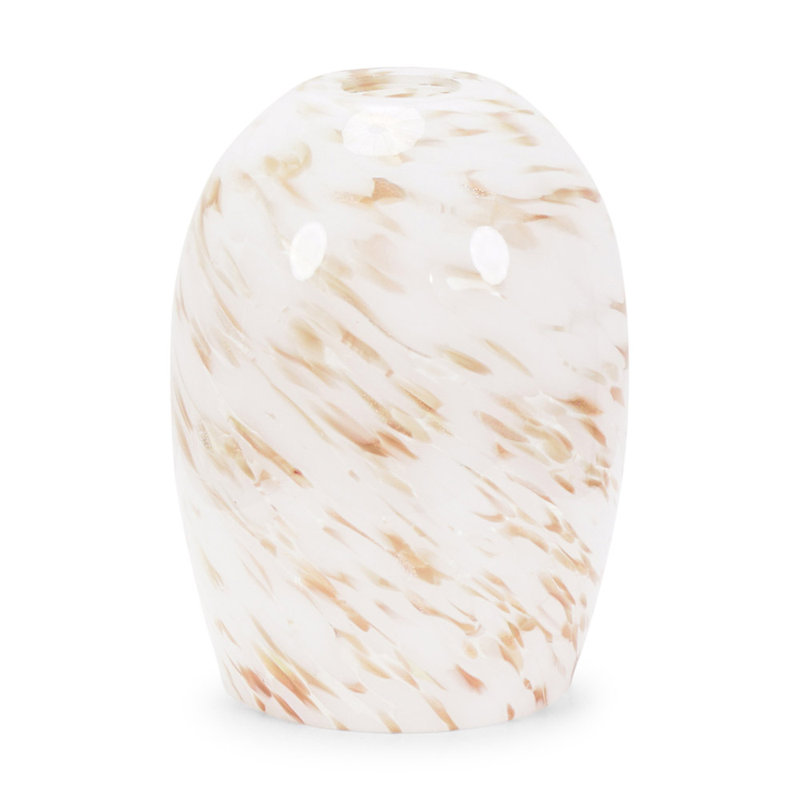24.5cm H Glass Dome Lamp Shade ( Clip On ), White