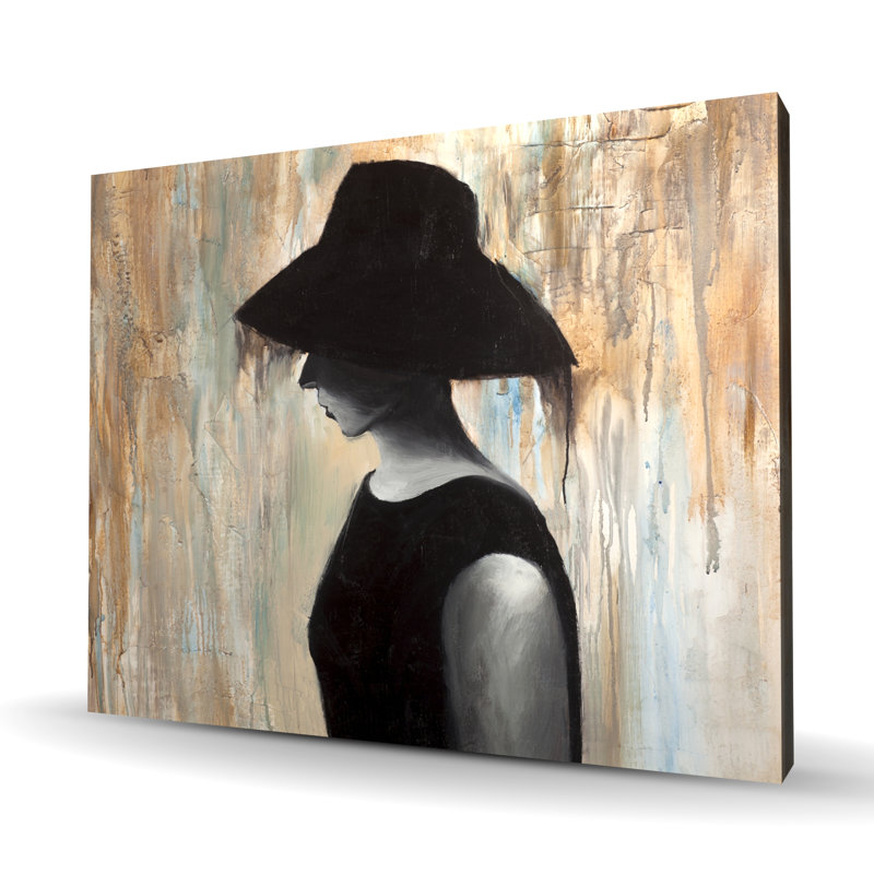 Audrey Hepburn, grand chapeau, toile, chic, décoration de chambre à coucher