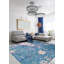Tapis unique bleu 9 pi 1 po x 11 pi 7 po Lilou