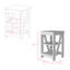 Table d'appoint Rossville, salon, blanc-1863195432