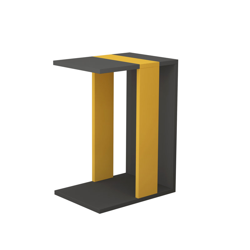 End Table, Anthracite/Mustard