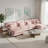 Chenille Pink U-shaped Modular Sofa 4-seater Cloud Feeling Comfortable With 2 Footstools Suitable For Living Room